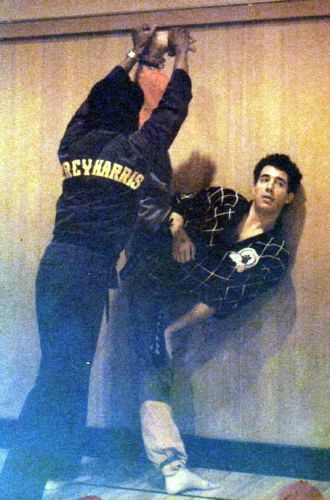 Great friend and brother, Shihan Percy Harris, working out together at a Bill Wallace seminar